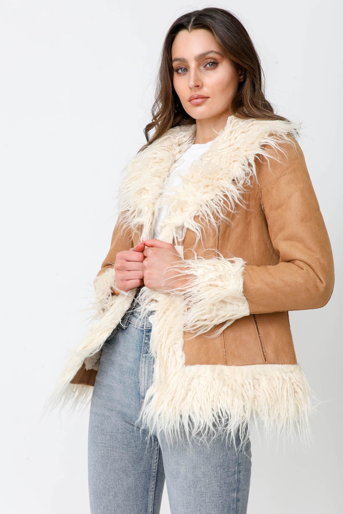 アリシアスタン　Oversized Shaggy Jacket M Shaggy Jacket Black