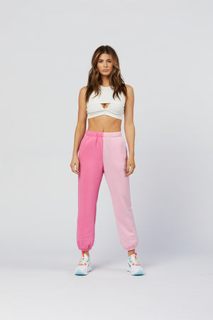 Two Tone Sweats - Pink