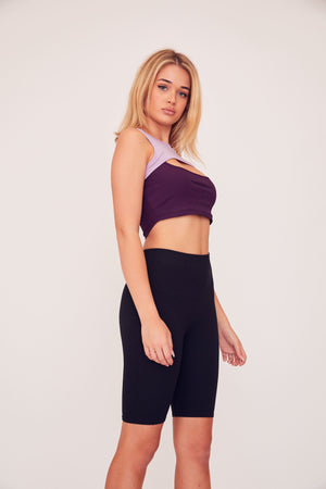 Two Tone Peak Top - Purple