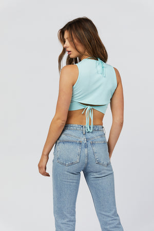 Cutout Top - Aqua