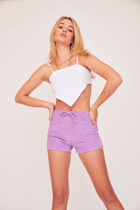 Terry Crop Top - White