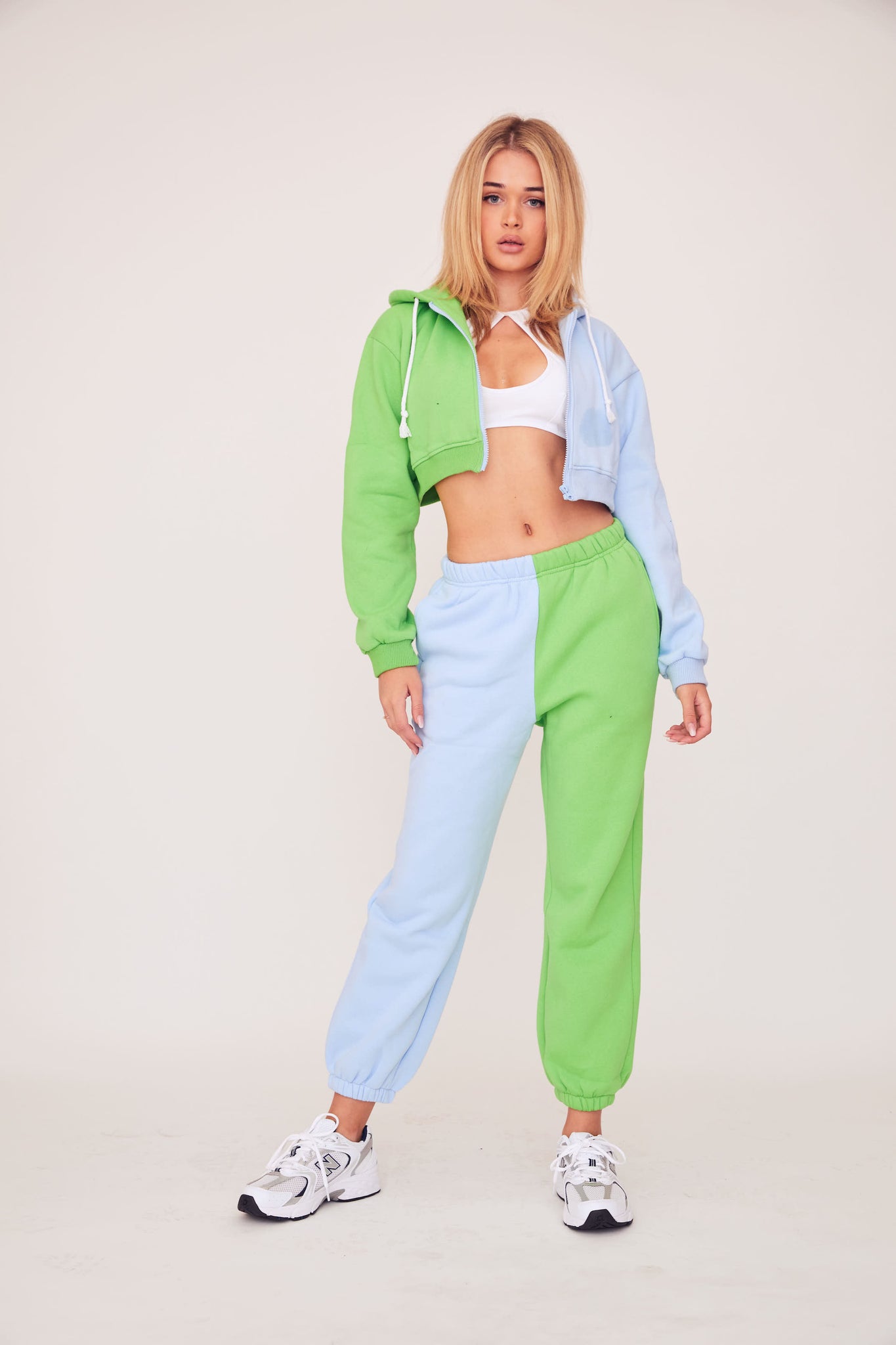 Two Tone Sweats - Blue/Green