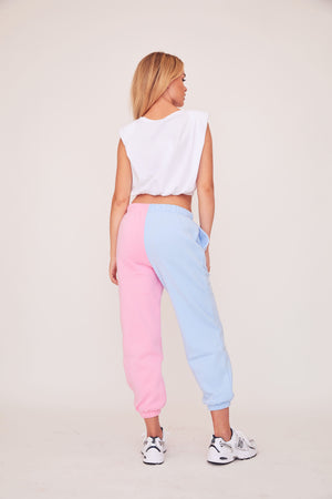 Two Tone Sweats - Pink/Blue