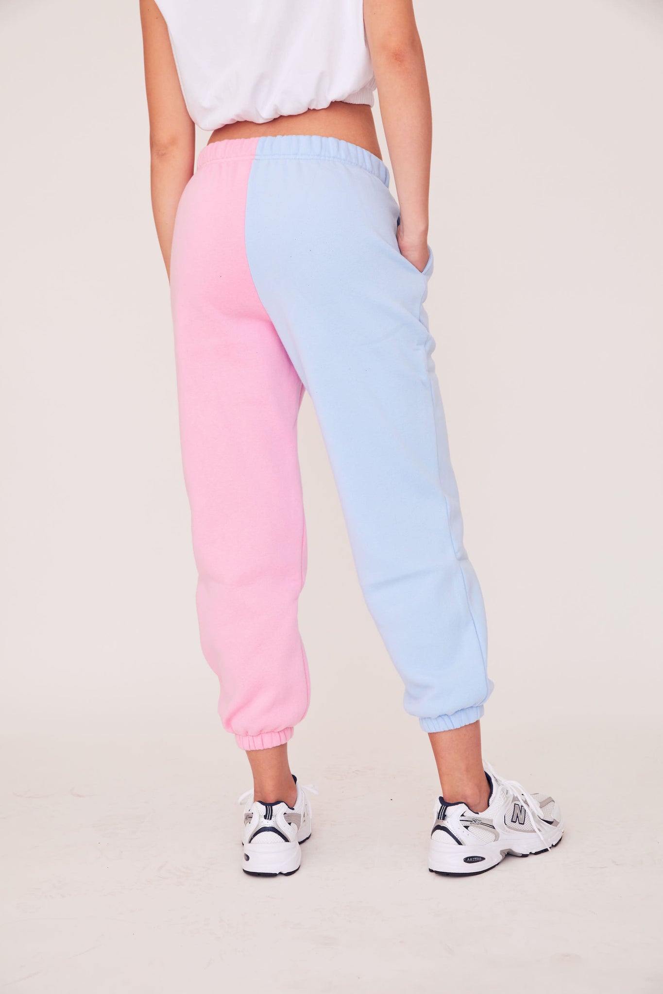 Two Tone Sweats - Pink/Blue