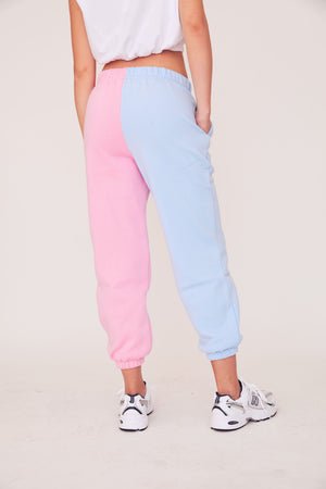 Two Tone Sweats - Pink/Blue