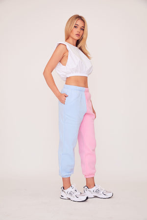 Two Tone Sweats - Pink/Blue