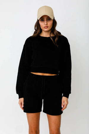 Cropped Sweater - Black
