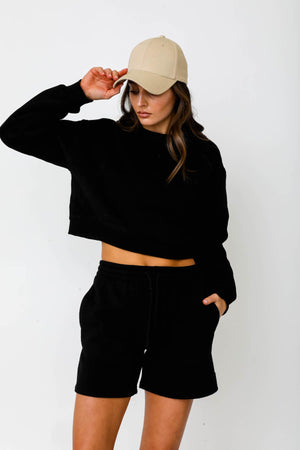 Cropped Sweater - Black