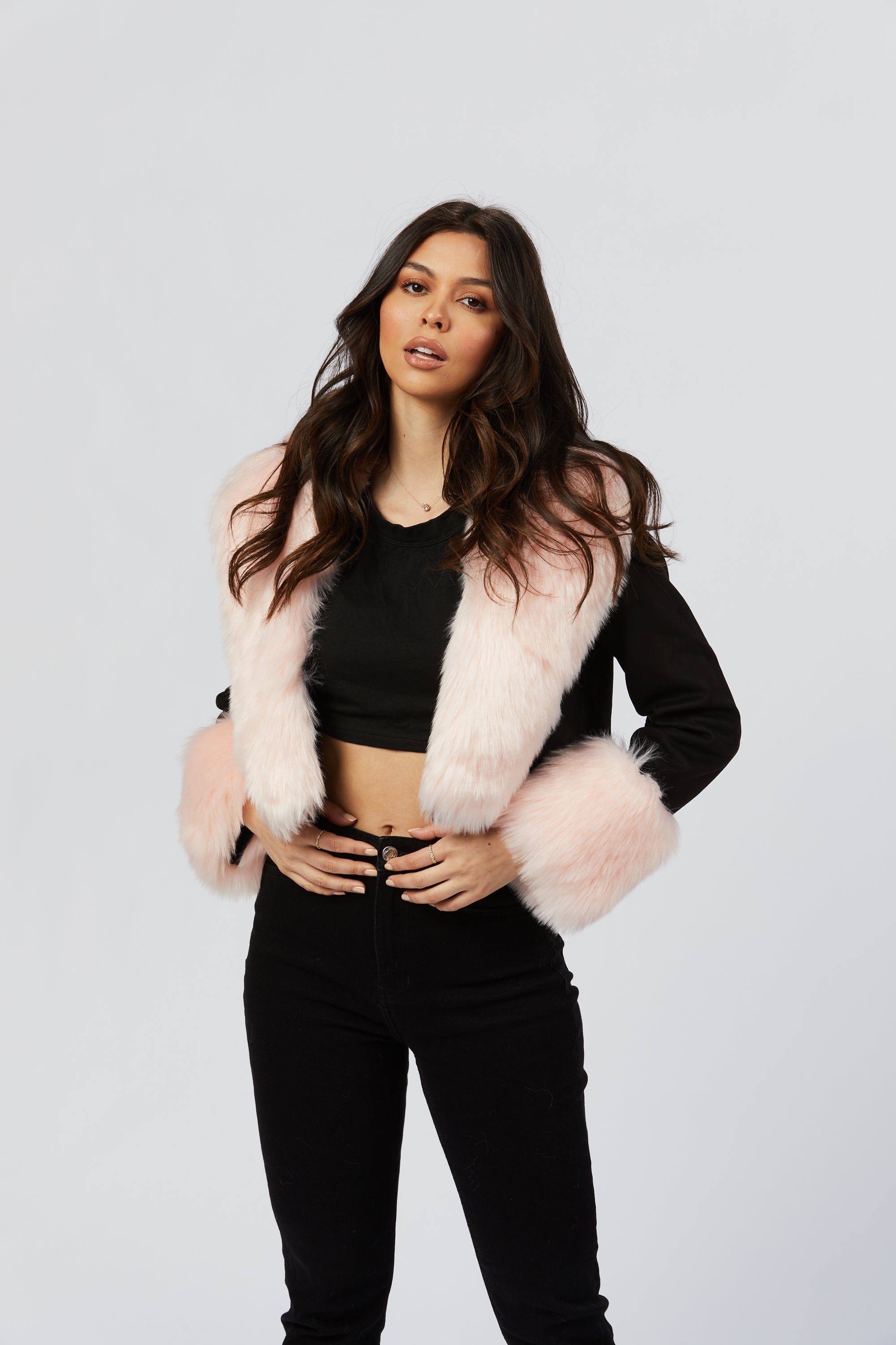 Riley Jacket - Black/Pink