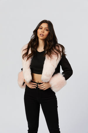 Riley Jacket - Black/Pink