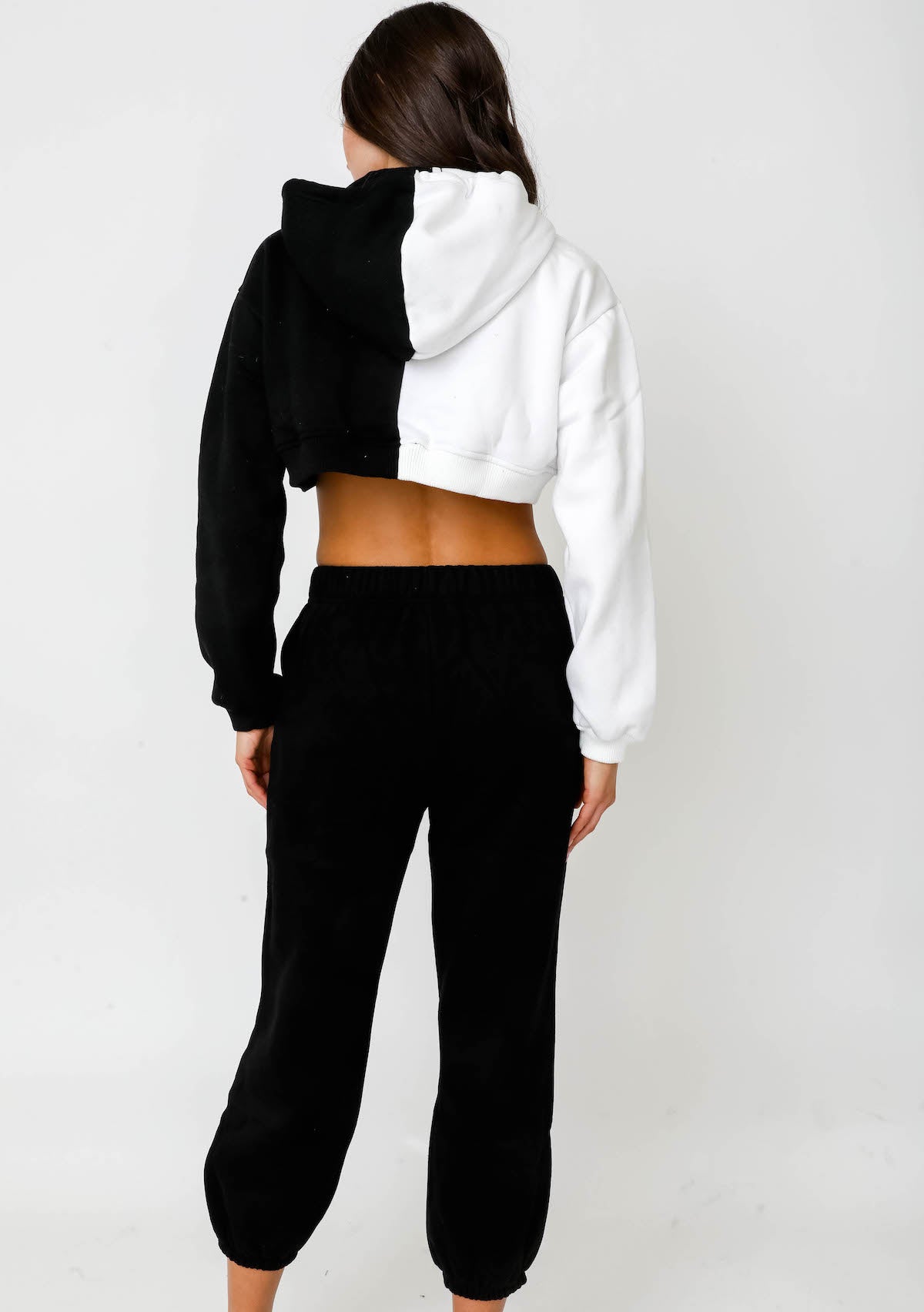 Two Tone Hoodie - Black/White
