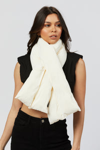 Cream Puffer Scarf