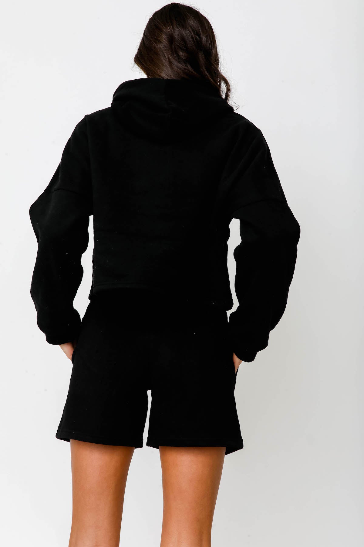 Cropped Hoodie - Black