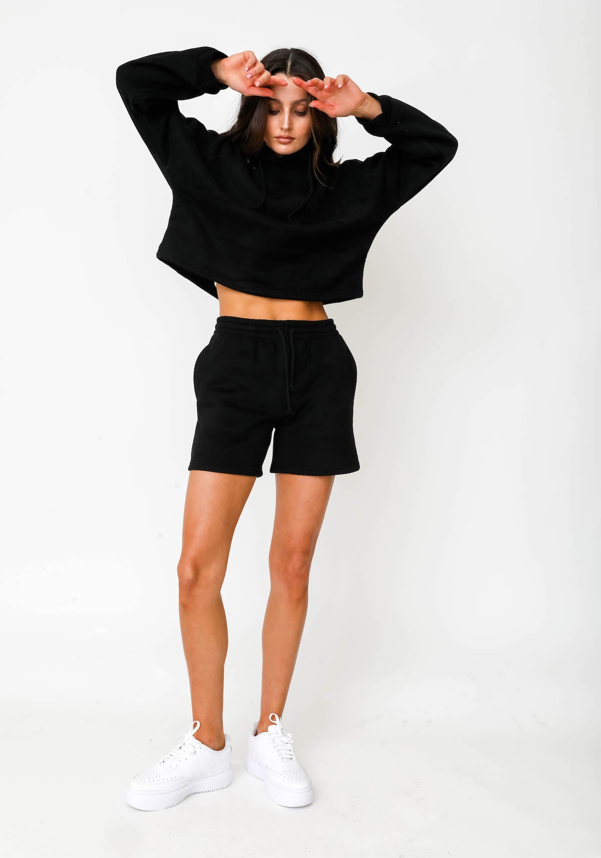 Cropped Hoodie - Black