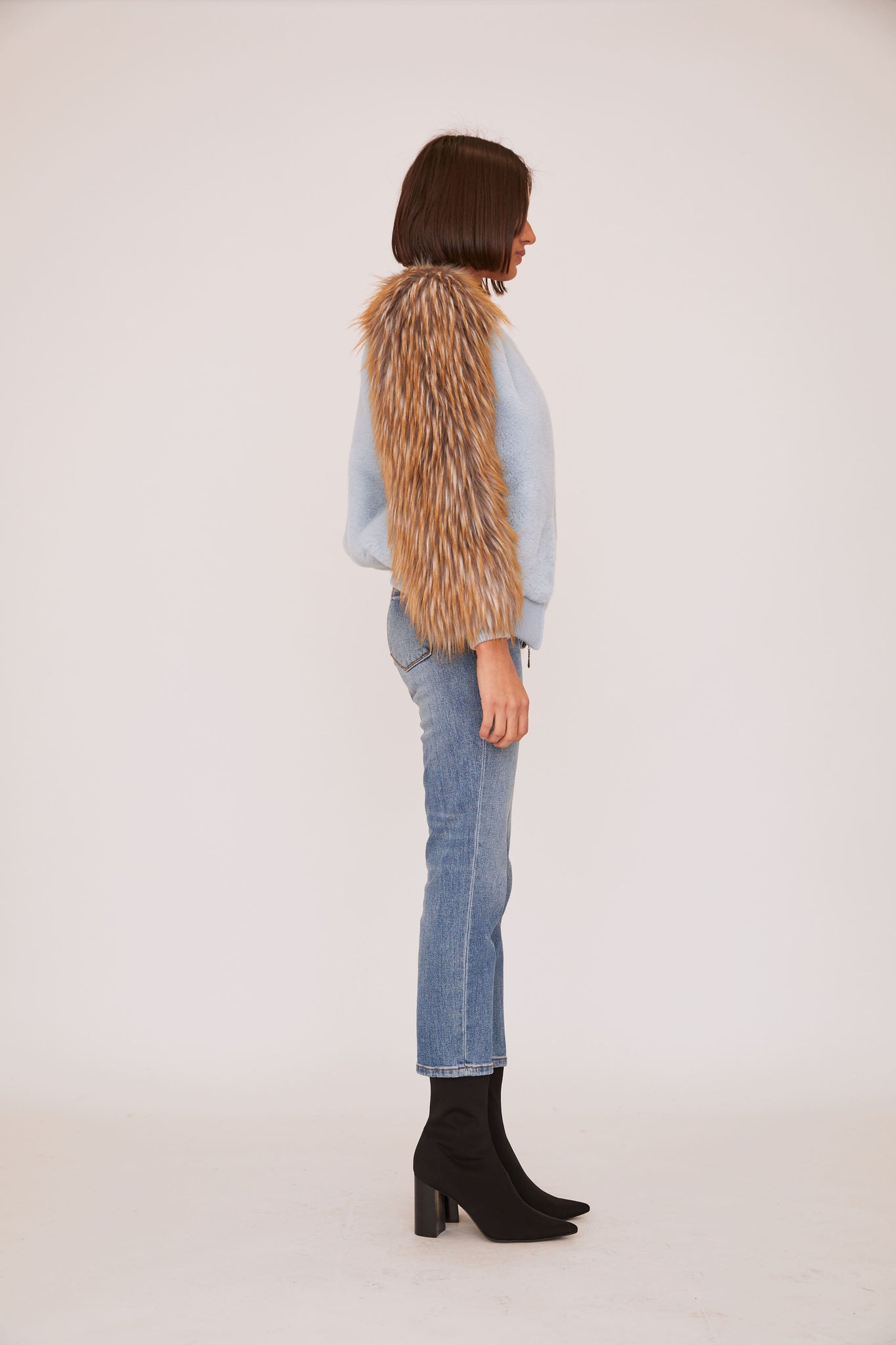 Shaci faux fur bomber jacket on sale