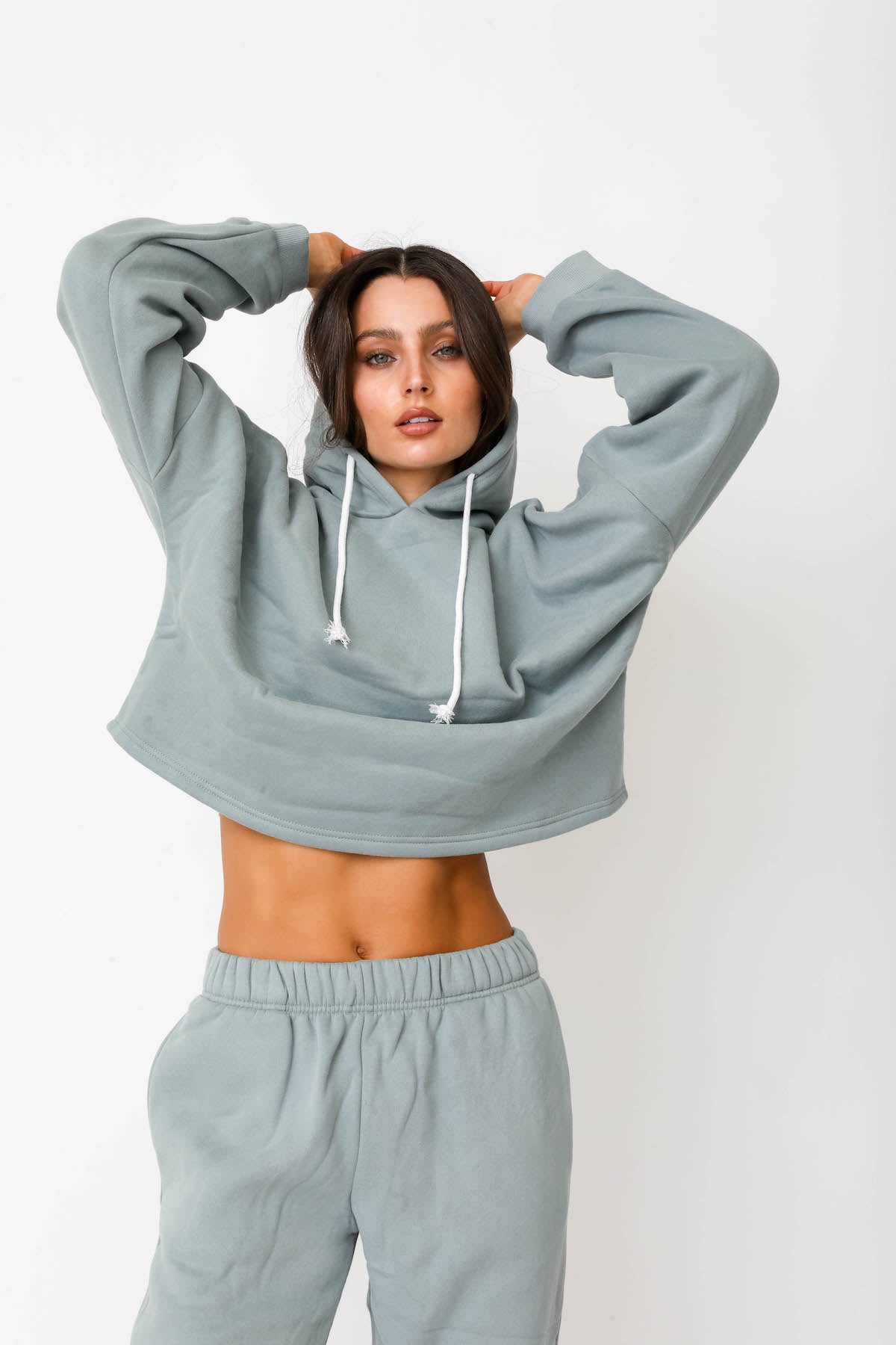 Cropped Hoodie - Mint