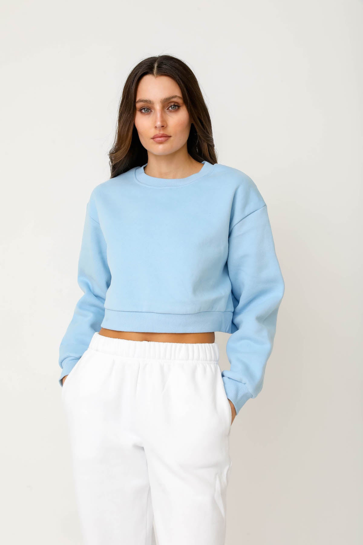 Cropped Sweater - Blue