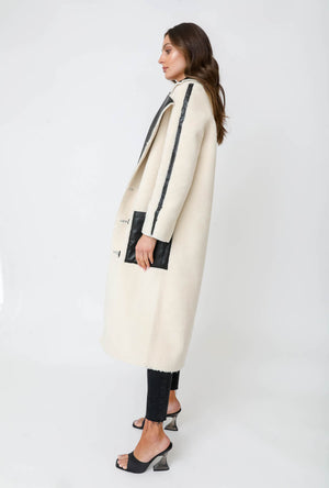 SHACI Women s Gia Coat Black White