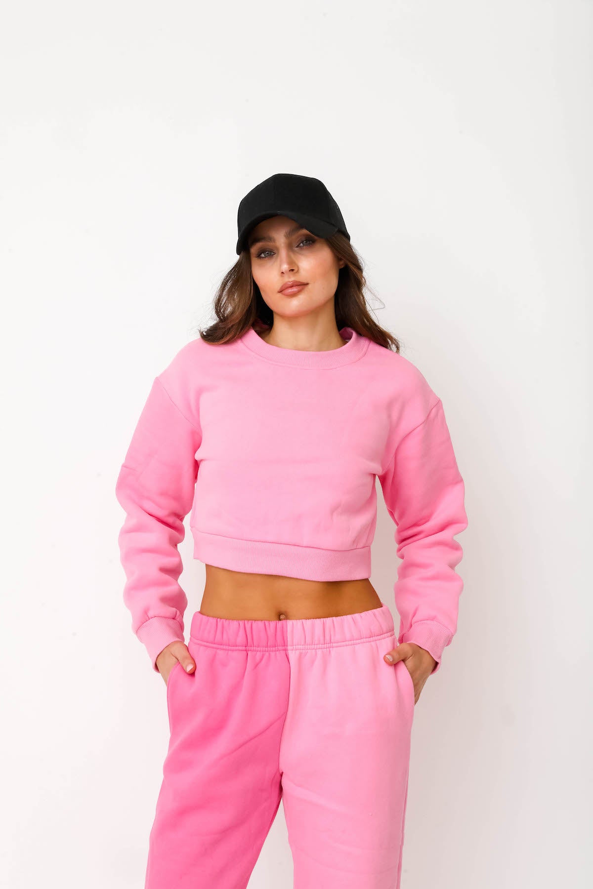 Cropped Sweater - Pink