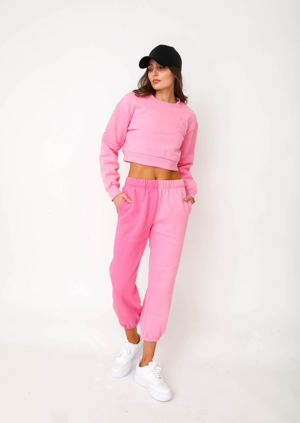 Cropped Sweater - Pink
