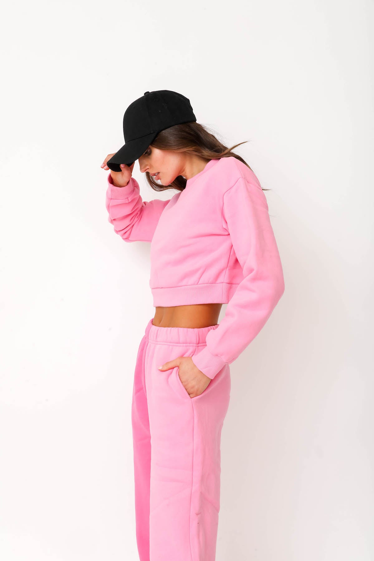 Cropped Sweater - Pink