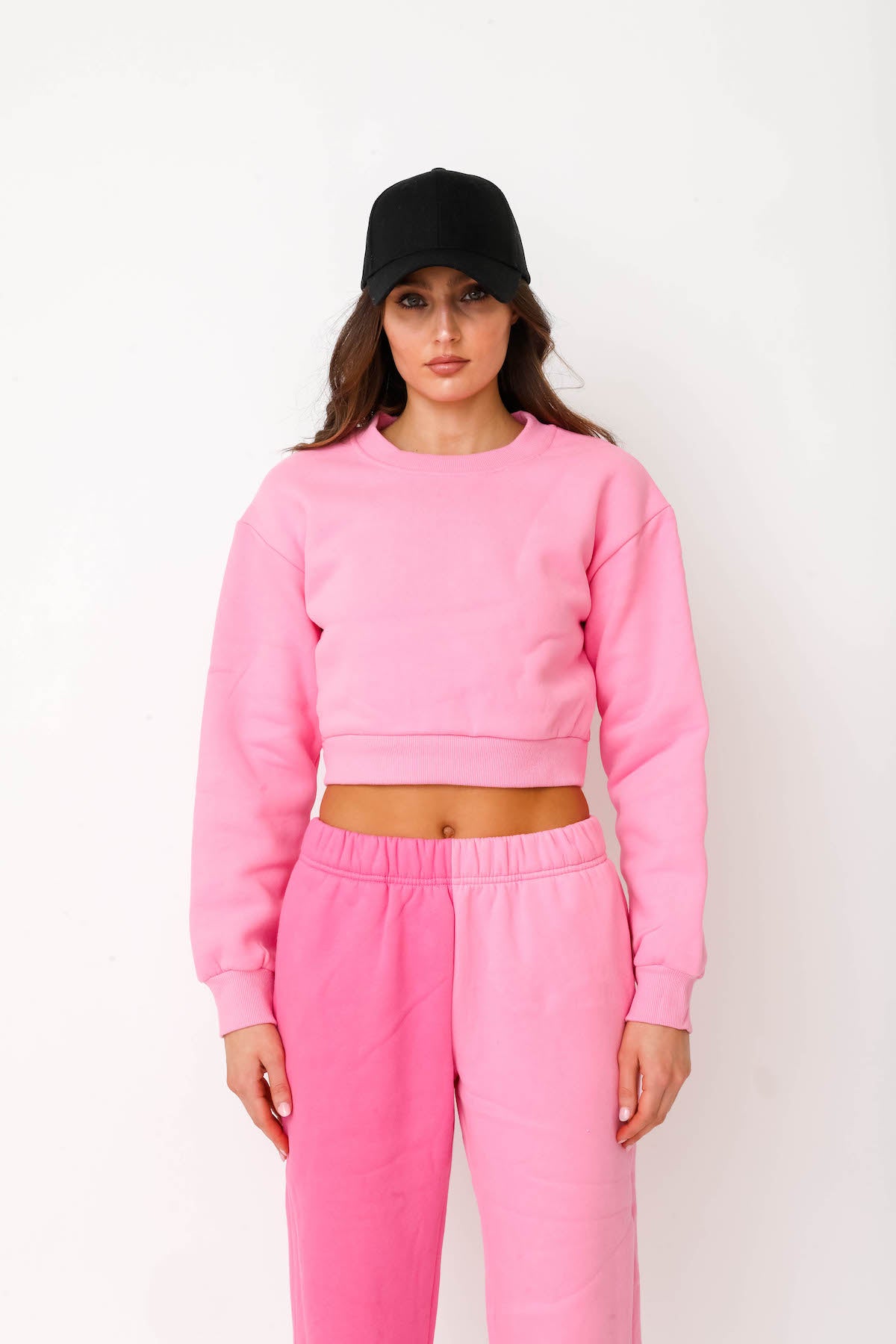 Cropped Sweater - Pink