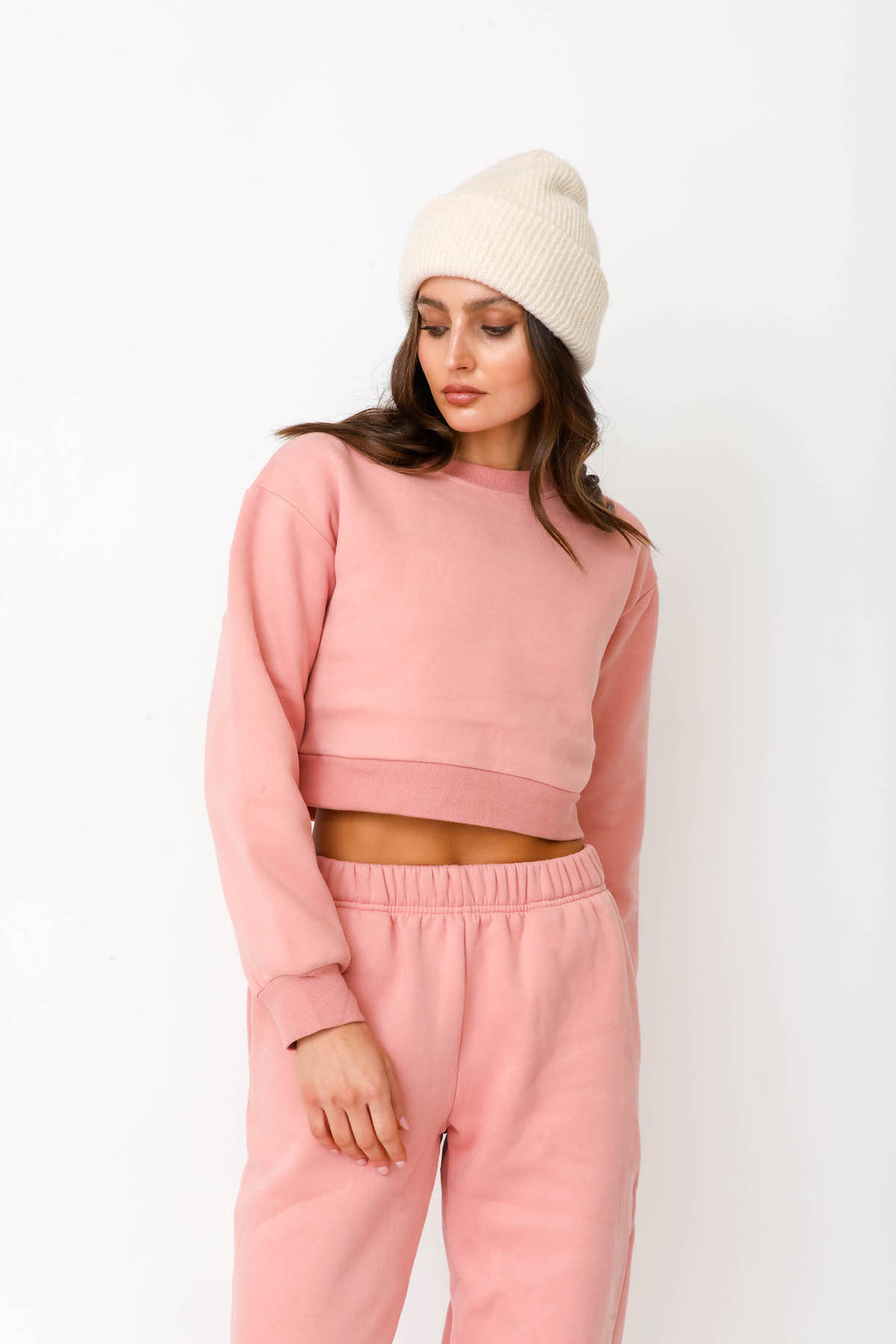 Cropped Sweater - Rose