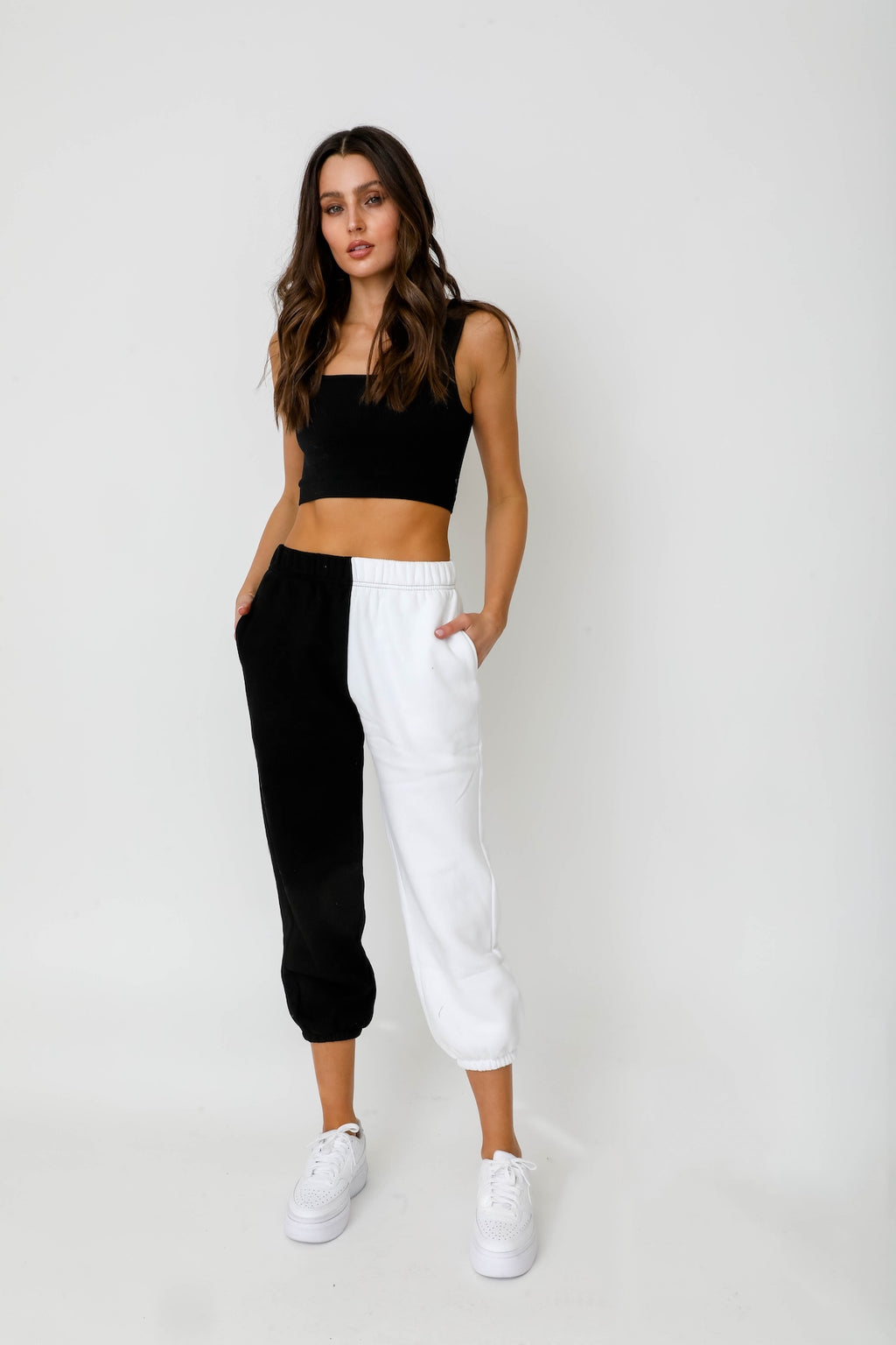 Two Tone Sweats - Black/White