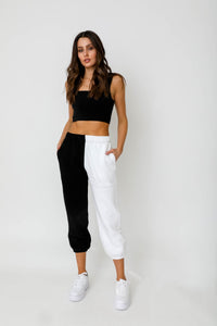 Two Tone Sweats - Black/White