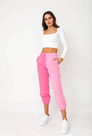 Two Tone Sweats - Pink